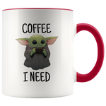 Load image into Gallery viewer, Coffee I Need Baby Yoda Mug
