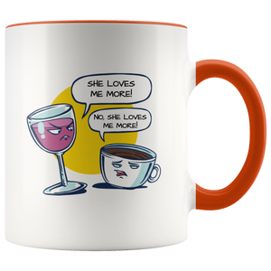 Wine and Coffee Funny Mug