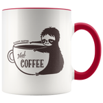 Load image into Gallery viewer, Sleepy Sloth Need Coffee Mug
