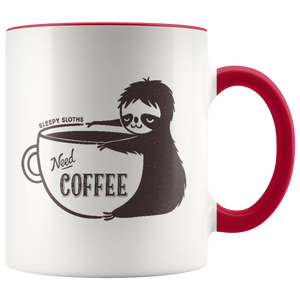 Sleepy Sloth Need Coffee Mug