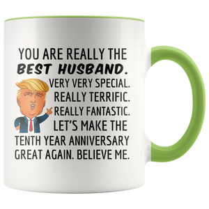 Trump Mug Husband for 10th Anniversary Gift