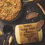 Load image into Gallery viewer, Best Dad and BBQ Master Wood Cutting Board
