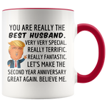Load image into Gallery viewer, Trump Mug Husband for 2nd Anniversary Gift
