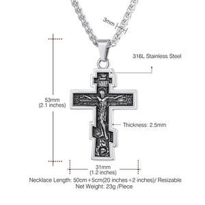 Christian Orthodox Crucifix Jesus Necklace