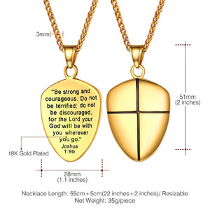 Bible Cross Shield Of Faith Necklace