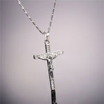 Load image into Gallery viewer, Cubic Zirconia Jesus Cross Necklace
