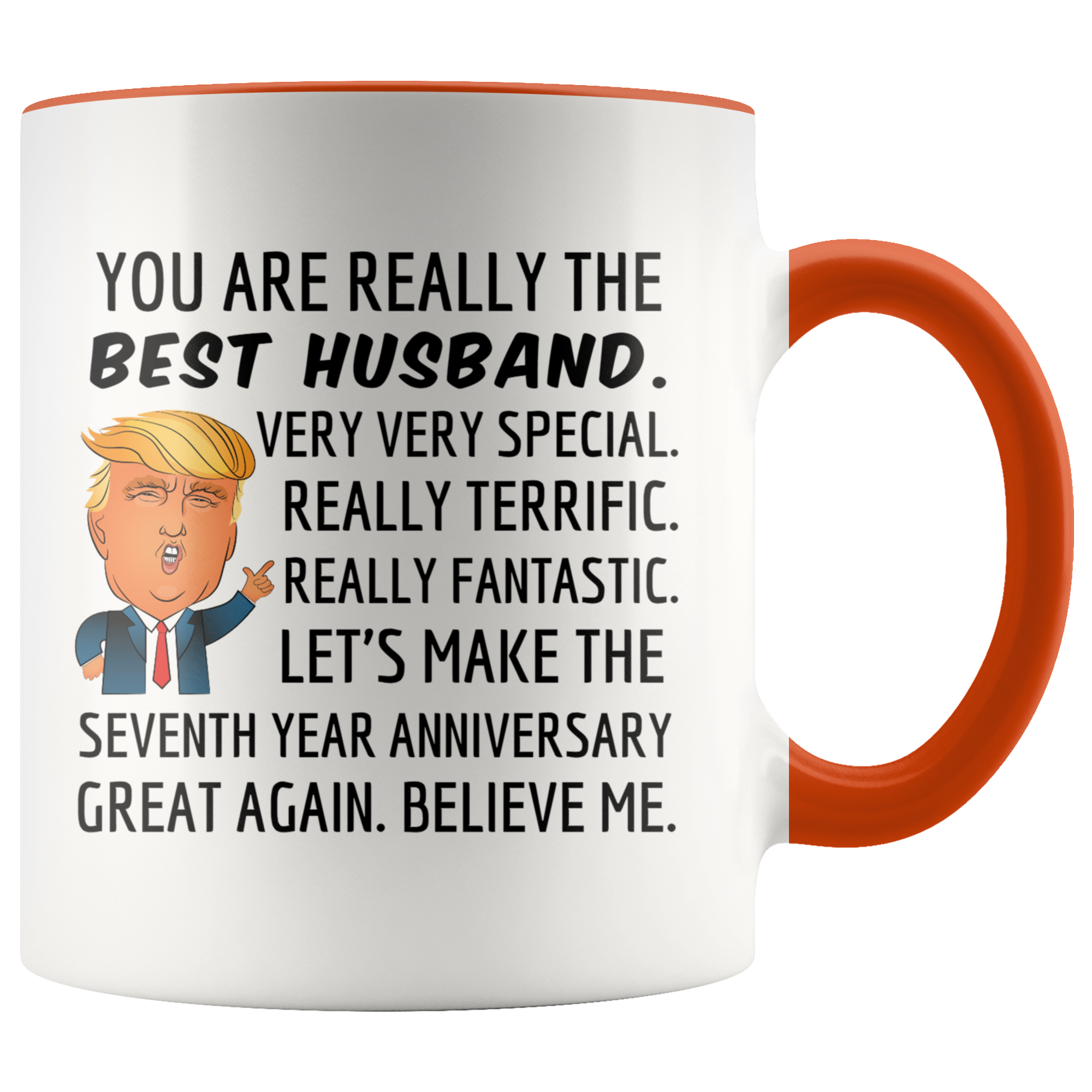 Trump Mug Husband for 7th Anniversary Gift