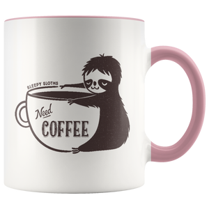 Sleepy Sloth Need Coffee Mug