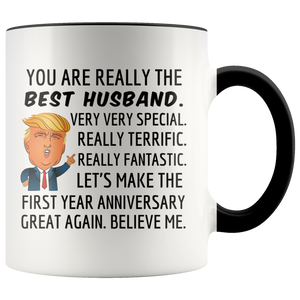 Trump Mug Husband for 1st Anniversary Gift