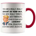 Load image into Gallery viewer, Trump Mug for 50-Year-Old

