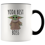 Load image into Gallery viewer, Yoda Best Boss Mug
