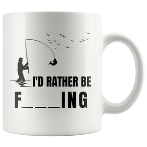 I'd Rather Be Fishing Funny Fisherman Angling Fly' Travel Mug