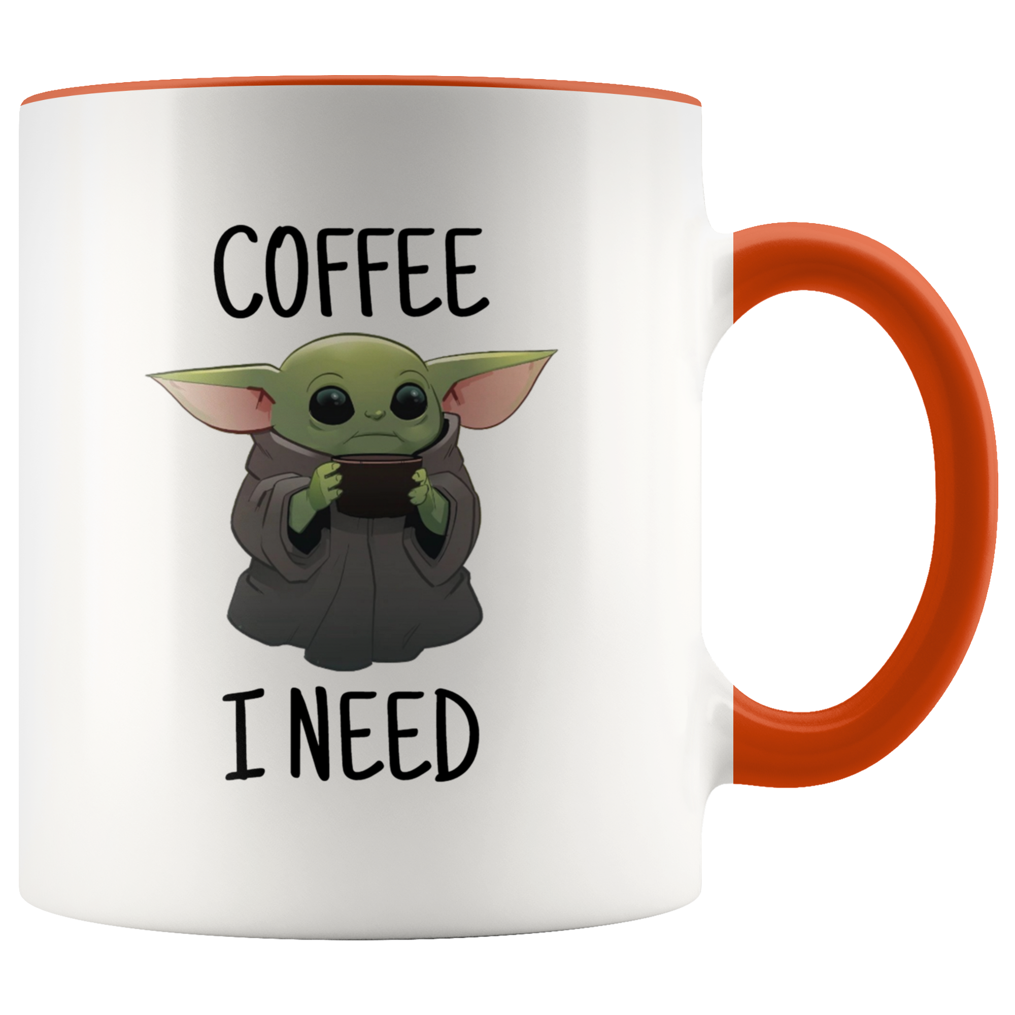 Coffee I Need Baby Yoda Mug