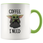 Load image into Gallery viewer, Coffee I Need Baby Yoda Mug
