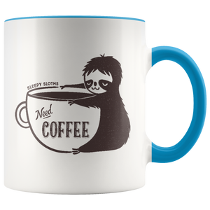 Sleepy Sloth Need Coffee Mug