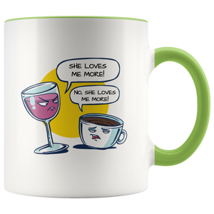 Wine and Coffee Funny Mug