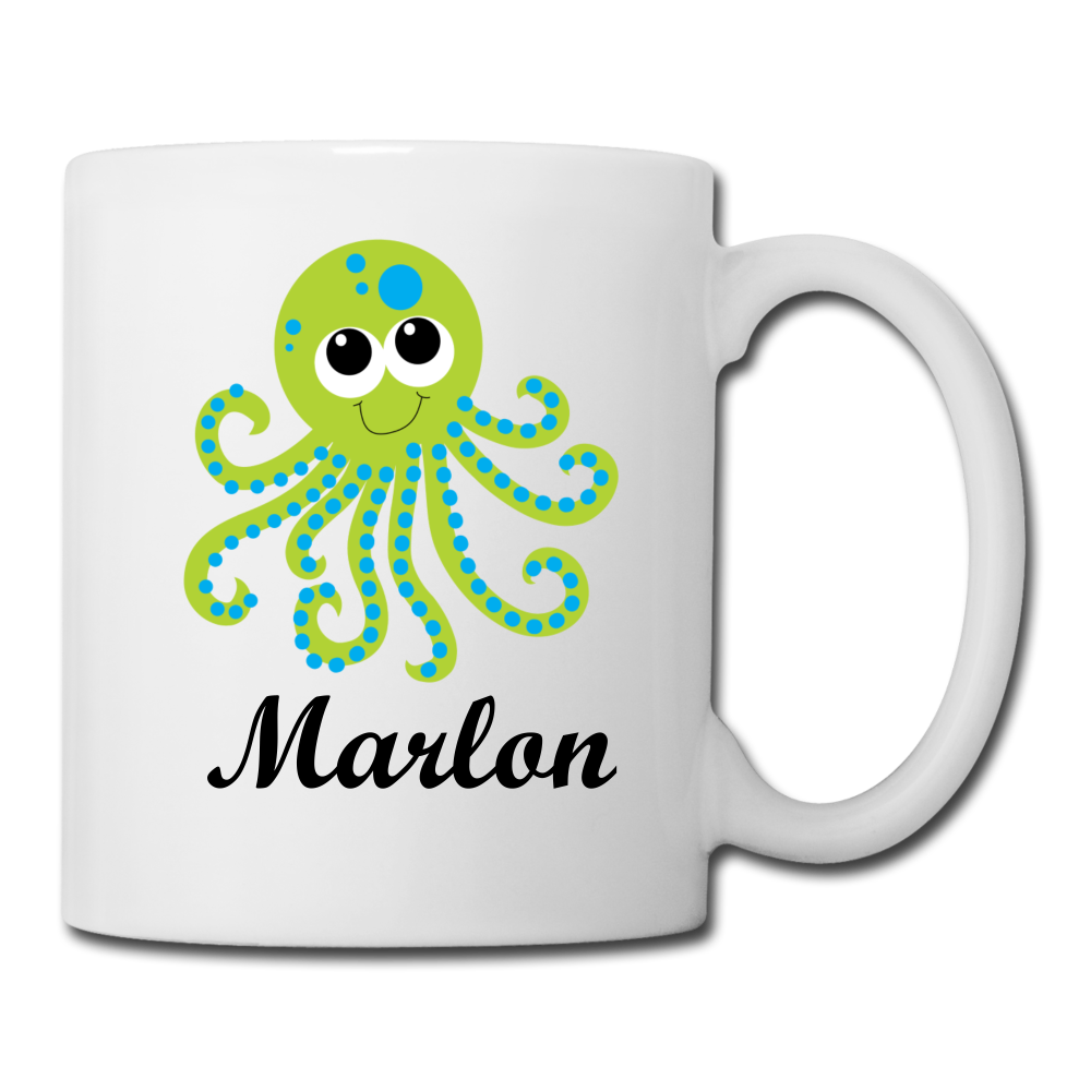 Personalized Octopus Mug - white