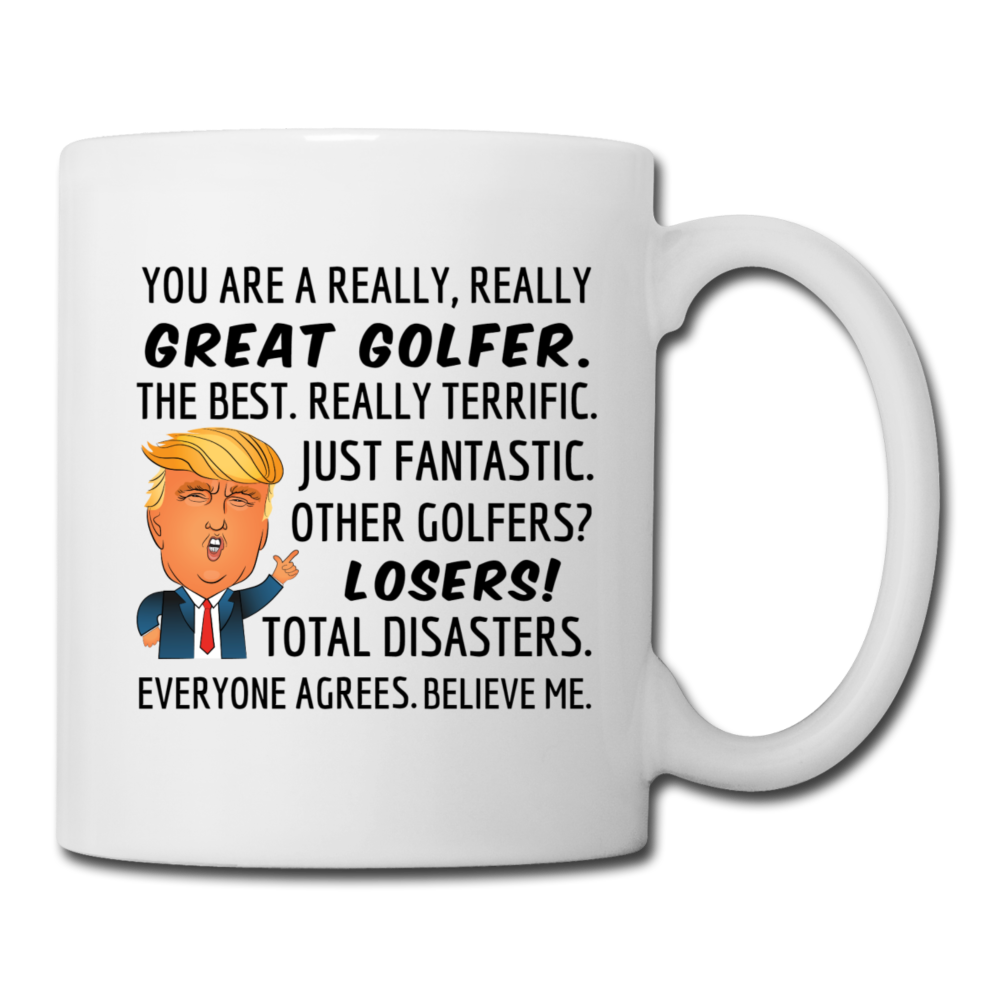 Trump Golfer Mug - white