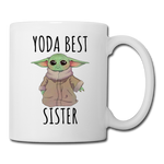 Load image into Gallery viewer, Custom Yoda Best Sister Mug - white
