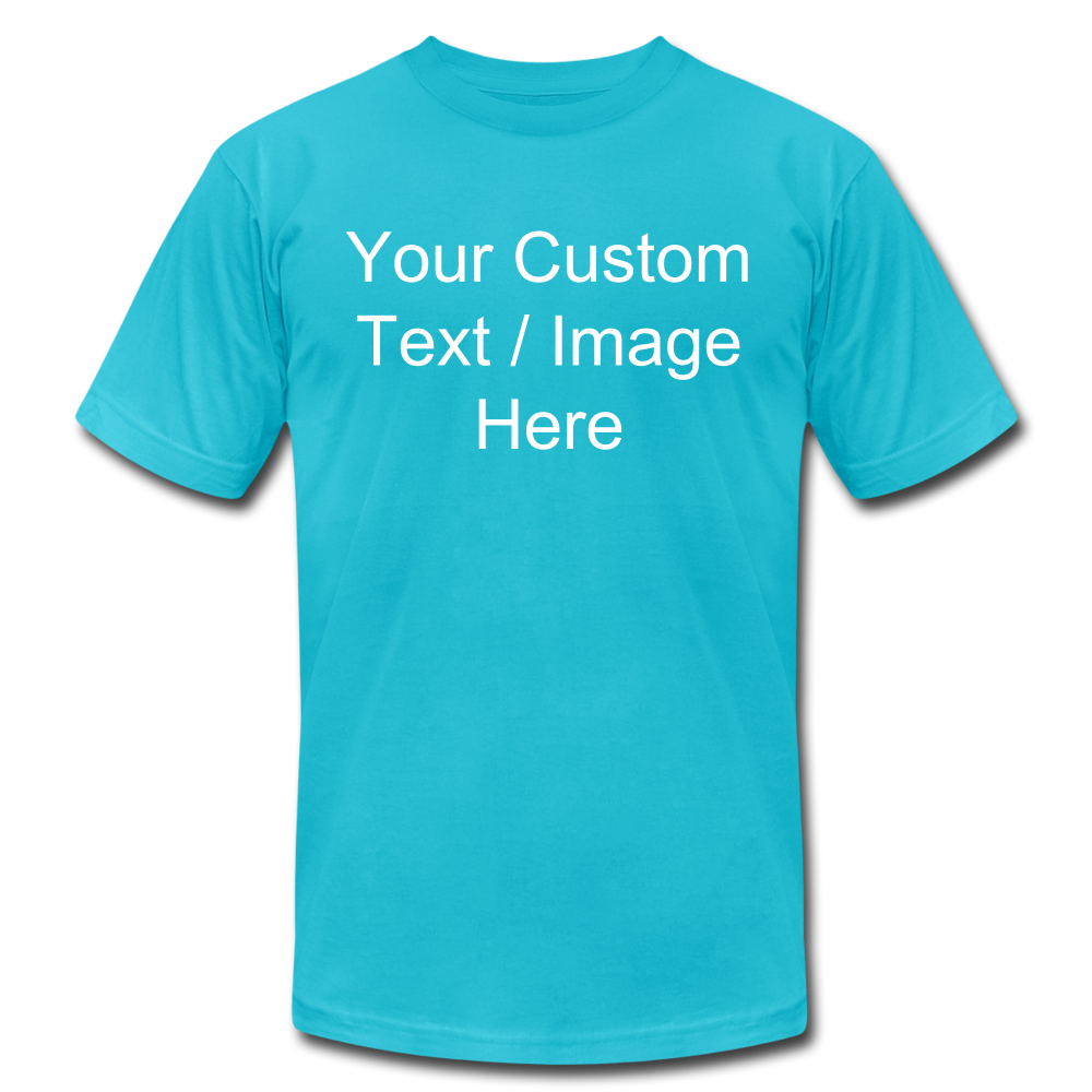 Men's Soft Personalized T-shirt - turquoise