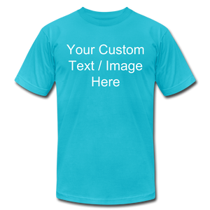 Men's Soft Personalized T-shirt - turquoise