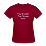 Load image into Gallery viewer, Women&#39;s Classic Personalized T-Shirt - dark red
