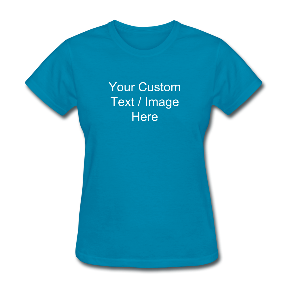 Women's Classic Personalized T-Shirt - turquoise