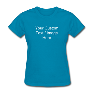 Women's Classic Personalized T-Shirt - turquoise