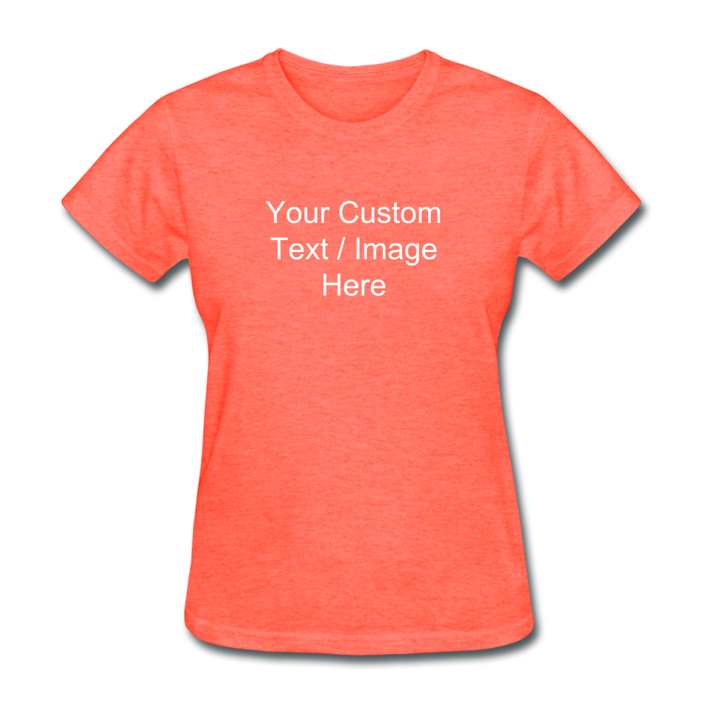 Women's Classic Personalized T-Shirt - heather coral