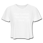 Load image into Gallery viewer, Women&#39;s Cropped Personalized T-Shirt - white
