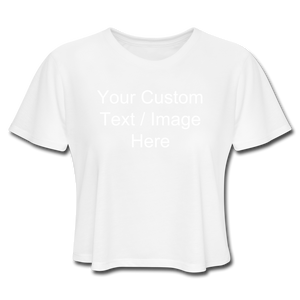 Women's Cropped Personalized T-Shirt - white