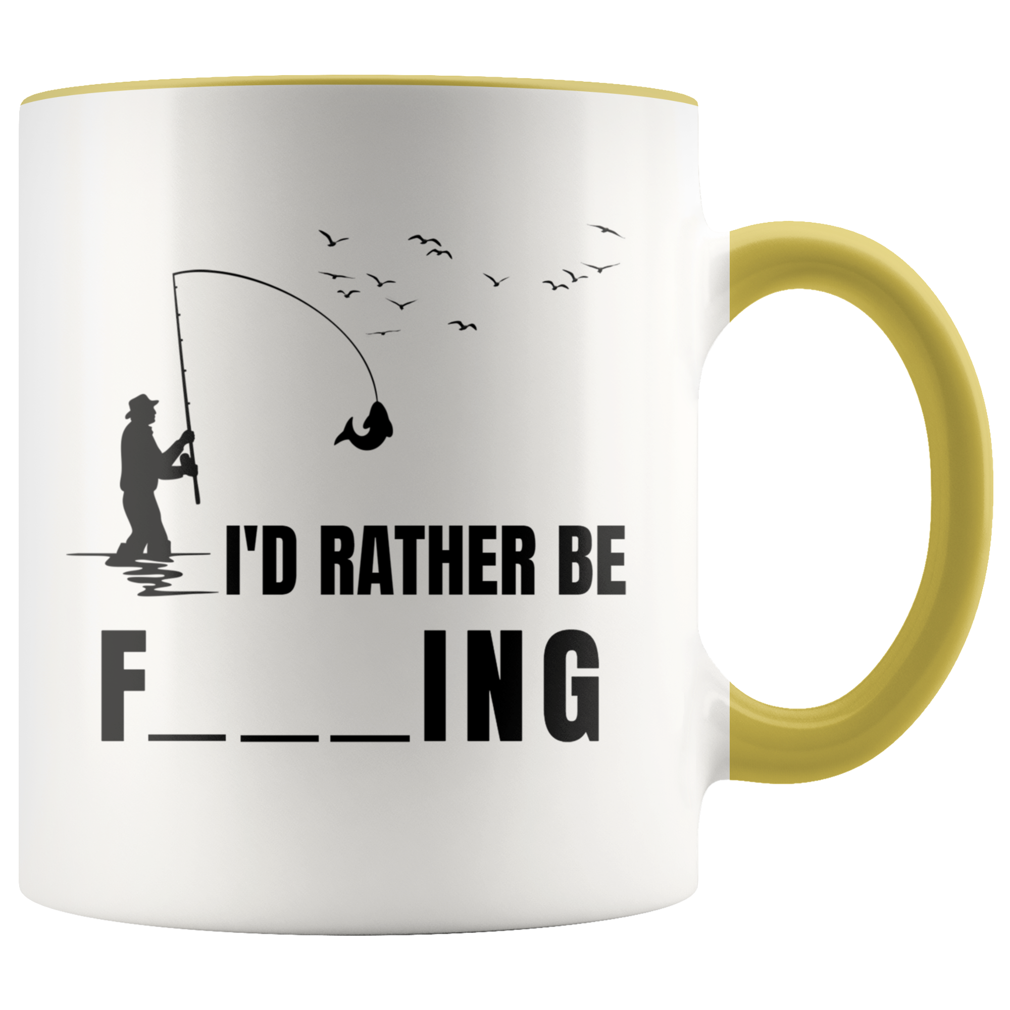 Funny Fishing Coffee Mugs  I'd Rather Be Fishing Coffee Mug or