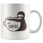 Load image into Gallery viewer, Sleepy Sloth Need Coffee Mug

