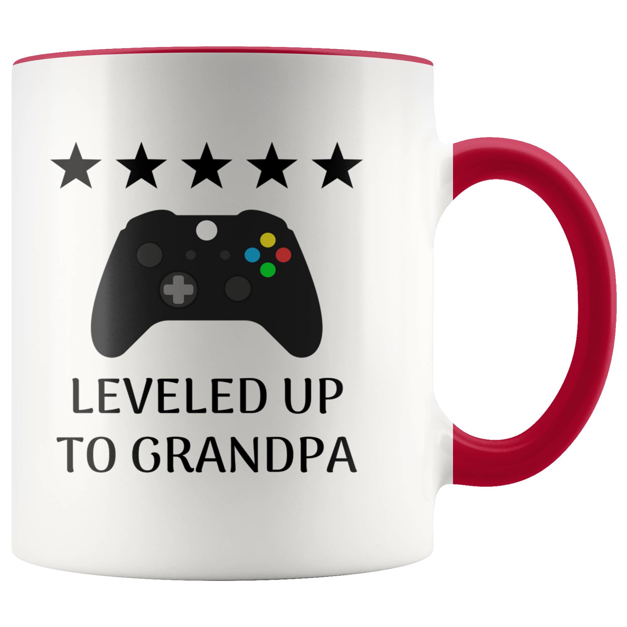 Leveled Up To Grandpa Mug