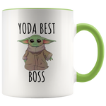 Load image into Gallery viewer, Yoda Best Boss Mug
