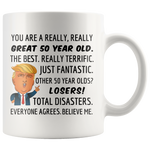 Load image into Gallery viewer, Trump Mug for 50-Year-Old
